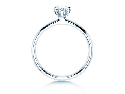 Engagement ring Classic 6 in 14K white gold with diamond 0.40ct G/SI