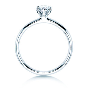 Engagement ring Classic 6 in 14K white gold with diamond 0.40ct G/SI