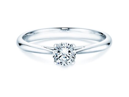 Engagement ring Delight in 14K white gold with diamond 0.40ct H/SI
