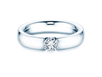 Engagement ring Destiny in 18K white gold with diamond 0.40ct H/SI
