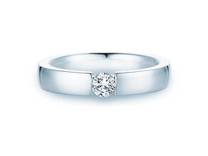 Engagement ring Infinity in 18K white gold with diamond 0.40ct H/SI