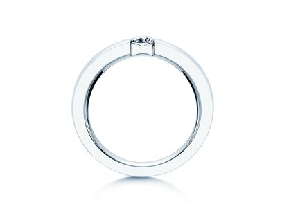 Engagement ring Infinity in 18K white gold with diamond 0.40ct H/SI