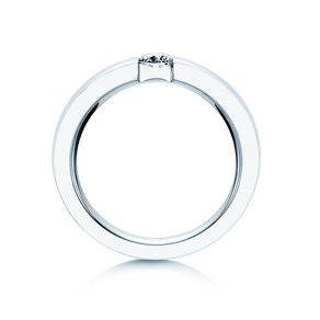 Engagement ring Infinity in 18K white gold with diamond 0.40ct H/SI
