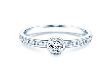 Engagement ring Eternal Pavé in 14K white gold with diamonds 0.40ct G/SI