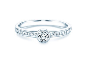 Engagement ring Eternal Pavé in 14K white gold with diamonds 0.40ct G/SI