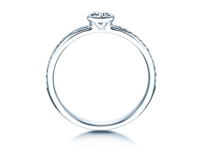 Engagement ring Eternal Pavé in 14K white gold with diamonds 0.40ct G/SI