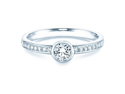 Engagement ring Eternal Pavé in 14K white gold with diamonds 0.46ct G/SI