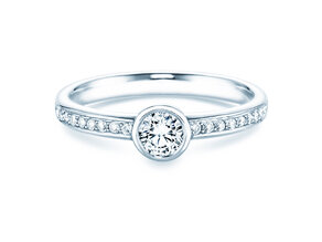 Engagement ring Eternal Pavé in 14K white gold with diamonds 0.46ct G/SI