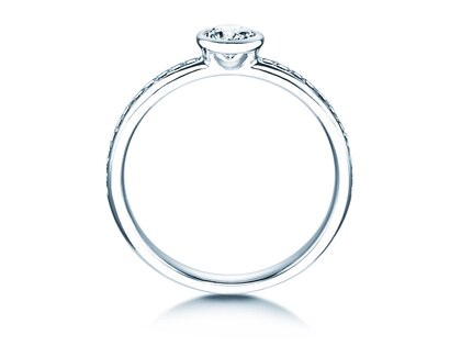 Engagement ring Eternal Pavé in 14K white gold with diamonds 0.46ct G/SI