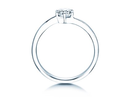 Engagement ring Devotion in 14K white gold with diamond 0.50ct H/SI