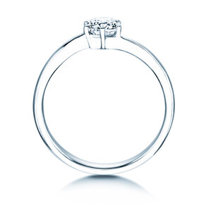 Engagement ring Devotion in 14K white gold with diamond 0.50ct H/SI