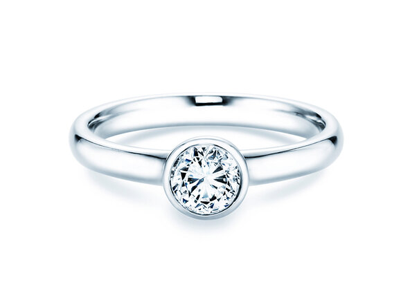 Engagement ring Eternal in 9K white gold with diamond 0.75ct H/SI