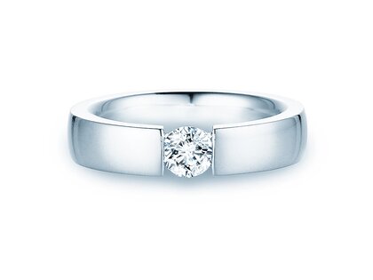 Engagement ring Infinity in platinum 950/- with diamond 0.50ct H/SI