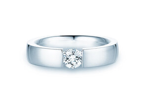 Engagement ring Infinity in platinum 950/- with diamond 0.50ct H/SI