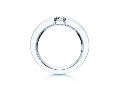 Engagement ring Infinity in platinum 950/- with diamond 0.50ct H/SI