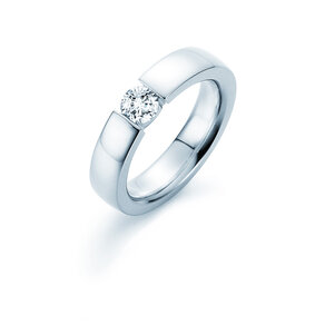 Engagement ring Infinity in platinum 950/- with diamond 0.50ct H/SI