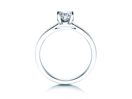 Engagement ring Princess in 14K white gold with diamond 0.50ct G/SI