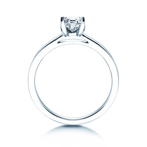 Engagement ring Princess in 14K white gold with diamond 0.50ct G/SI