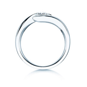 Engagement ring Twist in platinum 950/- with lab-grown diamond 0.50ct E/VS