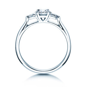 Engagement ring Vivid Asscher in 14K white gold with diamonds 0.53ct G/SI