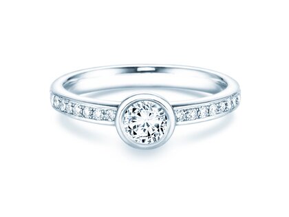 Engagement ring Eternal Pavé in 18K white gold with diamonds 0.60ct G/SI