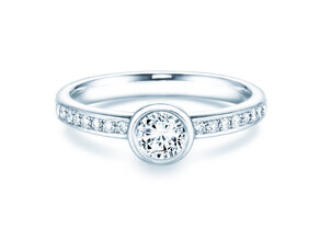 Engagement ring Eternal Pavé in 18K white gold with diamonds 0.60ct G/SI