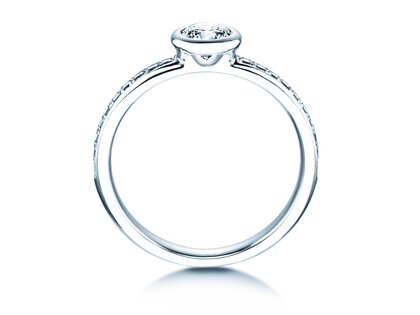 Engagement ring Eternal Pavé in 18K white gold with diamonds 0.60ct G/SI