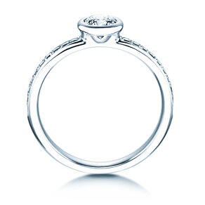 Engagement ring Eternal Pavé in 18K white gold with diamonds 0.60ct G/SI