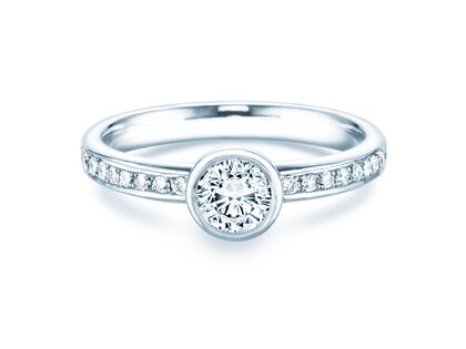 Engagement ring Eternal Pavé in 14K white gold with diamonds 0.70ct G/SI