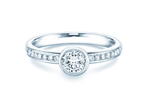 Engagement ring Eternal Pavé in 14K white gold with diamonds 0.70ct G/SI