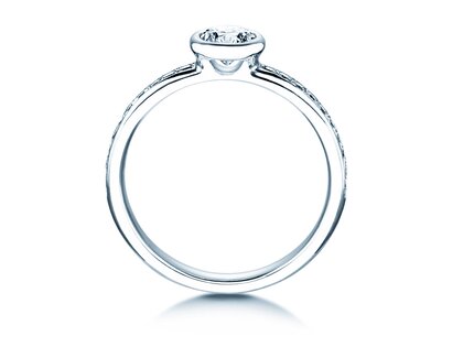 Engagement ring Eternal Pavé in 14K white gold with diamonds 0.70ct G/SI