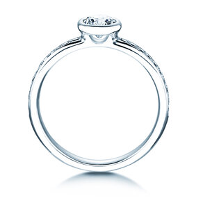 Engagement ring Eternal Pavé in 14K white gold with diamonds 0.70ct G/SI
