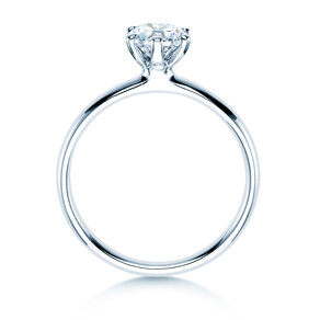 Engagement ring Classic 6 in 14K white gold with diamond 0.75ct H/SI