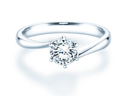 Engagement ring Devotion in 14K white gold with diamond 0.75ct H/SI