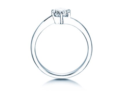 Engagement ring Devotion in 14K white gold with diamond 0.75ct H/SI