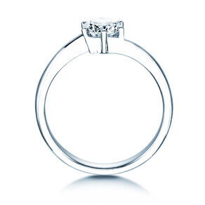 Engagement ring Devotion in 14K white gold with diamond 0.75ct H/SI