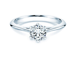 Engagement ring Heaven 6 in 9K white gold with lab-grown diamond 0.75ct E/VS