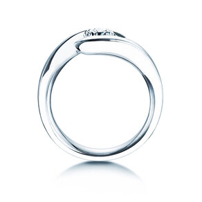 Engagement ring Twist in 9K white gold with diamond 0.75ct H/SI