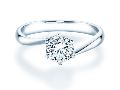 Engagement ring Devotion in 18K white gold with diamond 1.00ct H/SI