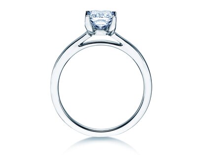 Engagement ring Princess in 14K white gold with diamond 1.50ct G/SI