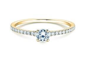 Engagement ring Pure Diamond in 9K yellow gold with diamonds 0.54ct G/SI