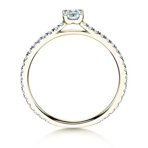 Engagement ring Pure Diamond in 9K yellow gold with diamonds 0.54ct G/SI