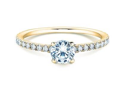 Engagement ring Pure Diamond in 14K yellow gold with diamonds 0.92ct G/SI