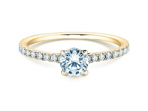 Engagement ring Pure Diamond in 14K yellow gold with diamonds 0.92ct G/SI