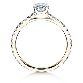 Engagement ring Pure Diamond in 14K yellow gold with diamonds 0.92ct G/SI