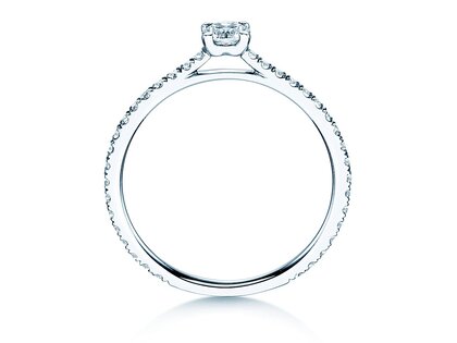 Engagement ring Pure Diamond in 18K white gold with diamonds 0.54ct G/SI