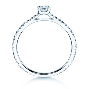 Engagement ring Pure Diamond in 18K white gold with diamonds 0.54ct G/SI