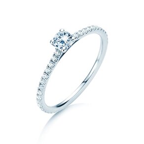 Engagement ring Pure Diamond in 18K white gold with diamonds 0.54ct G/SI