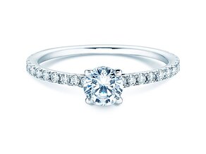 Engagement ring Pure Diamond in 14K white gold with diamonds 0.92ct G/SI