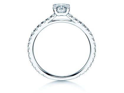 Engagement ring Pure Diamond in 14K white gold with diamonds 0.92ct G/SI